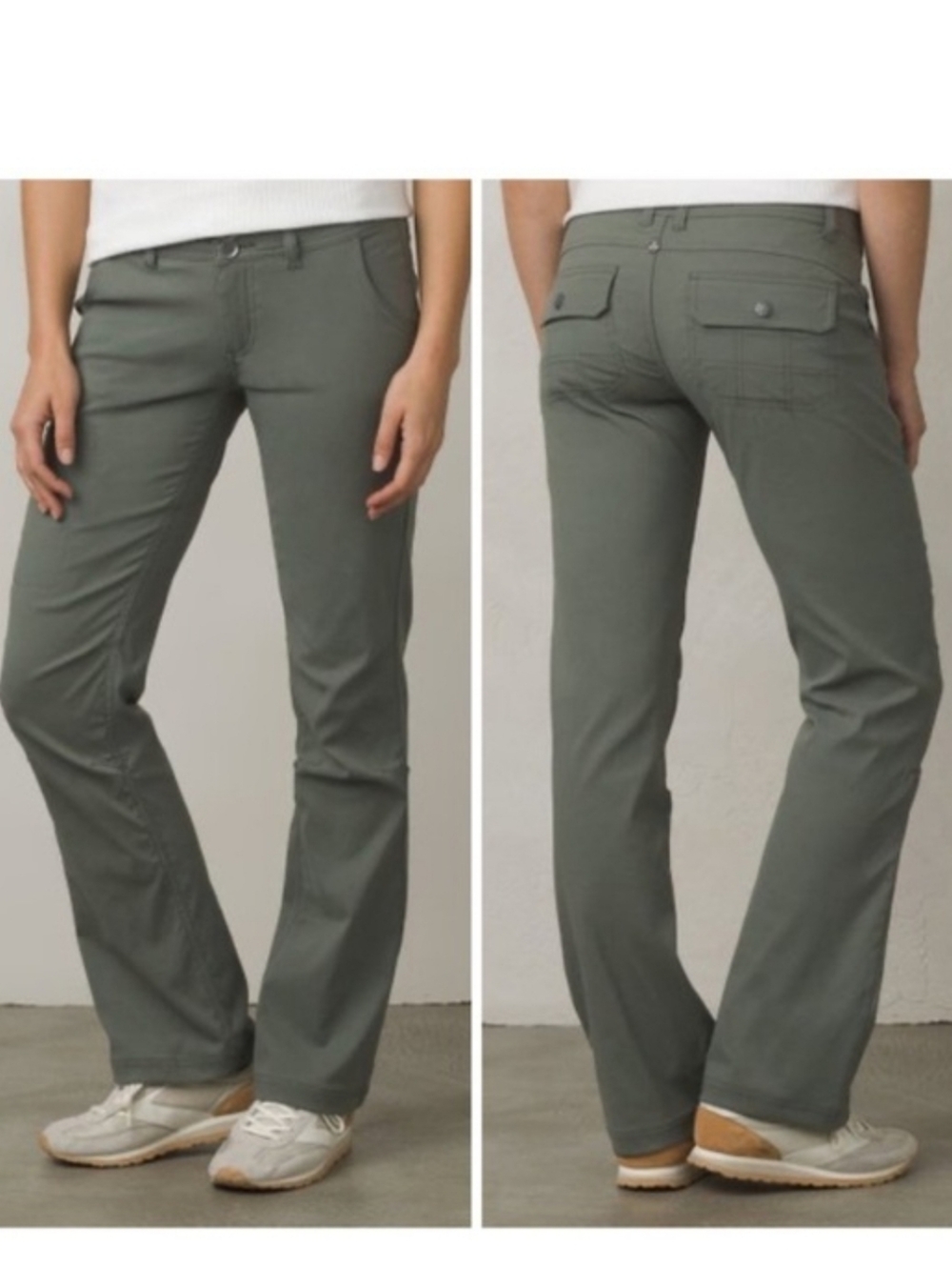 Prana Halle Pant Olive Green Hiking Convertible Pants Outdoor Womens Size 4 Tall - Picture 16 of 16
